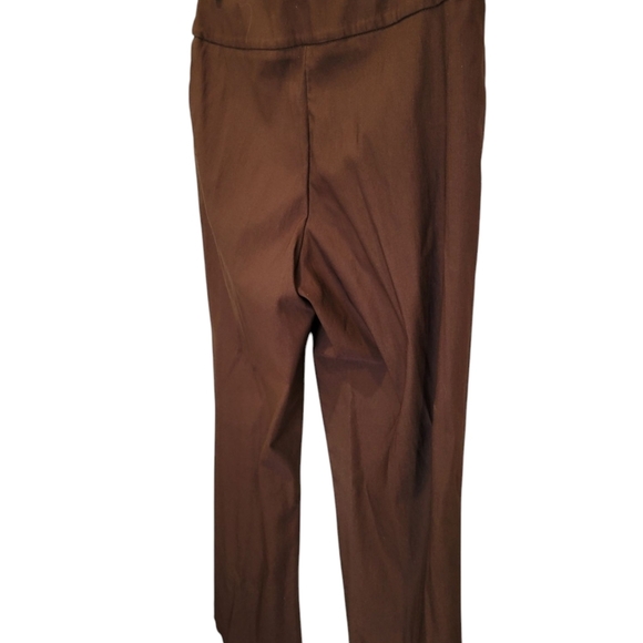 DenverHayes Classic Pull On Stretch Pants Chocolate Brown M - Picture 5 of 9